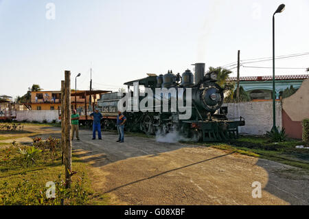 Locomotive à vapeur, José Smith Comas, Cuba Banque D'Images