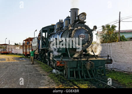 Locomotive à vapeur, José Smith Comas, Cuba Banque D'Images