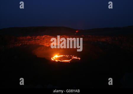 Volcan Erta Ale en Ethiopie Banque D'Images