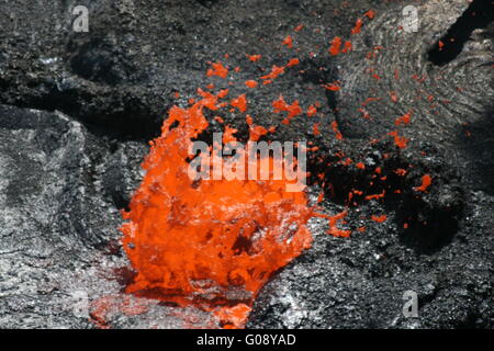 Volcan Erta Ale en Ethiopie bulle de lave Banque D'Images