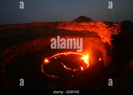 Volcan Erta Ale en Ethiopie Banque D'Images