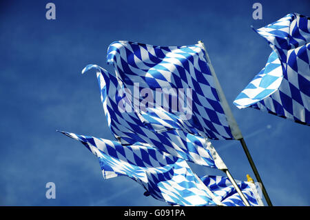 Drapeaux de Bavière Banque D'Images