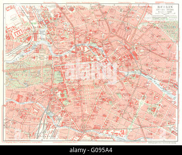 Allemagne : Berlin Innere Stadt, 1936 carte vintage Banque D'Images