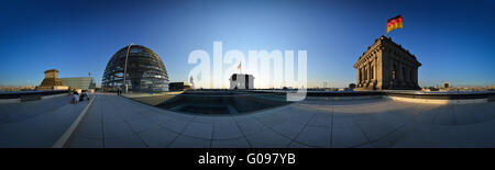 Bâtiment du Reichstag, vue panoramique (Berlin) Banque D'Images