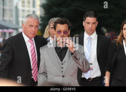 Johnny Depp allemand visites Lone Ranger premiere Banque D'Images