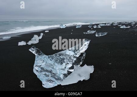 Sculptures de glace, l'Islande Jokulsarlon Banque D'Images