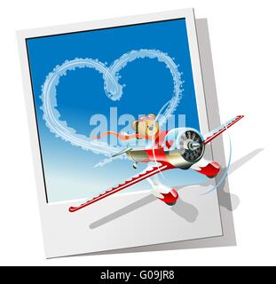 Avion dessin animé Banque D'Images