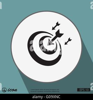 icône de cible Illustration de Vecteur