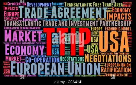 TTIP mot concept cloud Banque D'Images