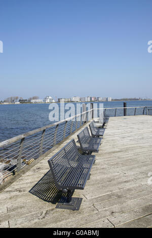 À l'intérieur des terres-mer en Heiligenhafen, mer Baltique, Ge Banque D'Images