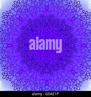 Circle Lace Ornament, rond motif géométrique Illustration de Vecteur