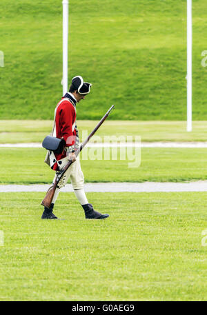Soldat britannique promenades Banque D'Images