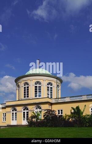 Hanovre - Pavillon de la bibliothèque sur le Berggarten Banque D'Images
