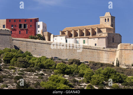 Cityscape Ibizza Vieille Ville Banque D'Images