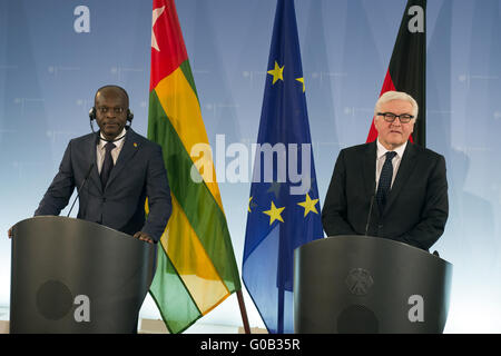 Conférence de presse entre Steinmeier et son homologue du Togo . Banque D'Images