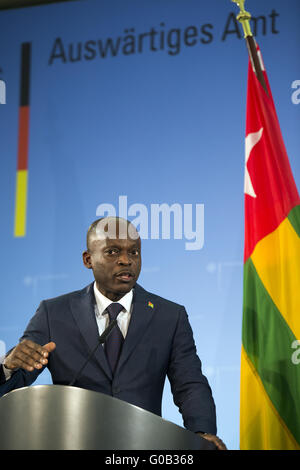 Conférence de presse entre Steinmeier et son homologue du Togo . Banque D'Images