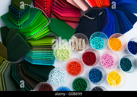 Granulés de polymère plastique Banque D'Images
