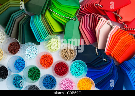 Granulés de polymère plastique Banque D'Images