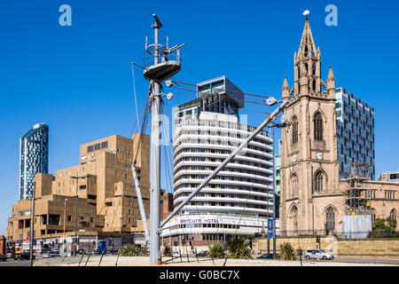 Mercure Hotel & skyline, Liverpool, Merseyside, Angleterre, Royaume-Uni Banque D'Images