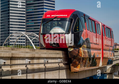 La Malaisie Kuala Lumpur Partie de la système de monorail Banque D'Images