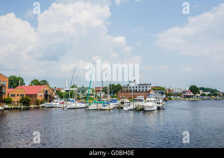 Waterfront scènes dans Washington North Carolina Banque D'Images