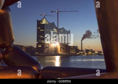 Le Elbphilharmonics chabor avec Hambourg, Allemagne Banque D'Images
