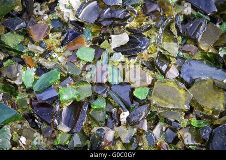 Morceaux de verre Banque D'Images