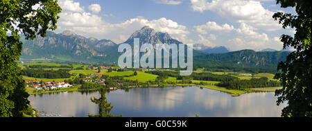 Paysage panoramique en Autriche avec montagnes des Alpes Banque D'Images