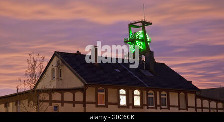 Châssis tête lumineuse, Recklinghausen, Allemagne Banque D'Images