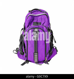 Sac à dos isolé sur fond blanc avec le chemin Banque D'Images