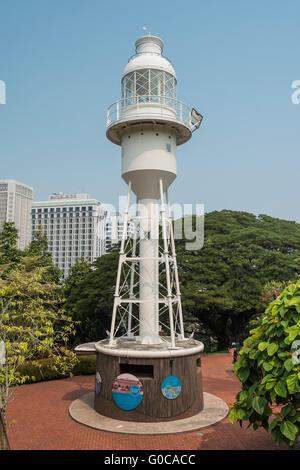 Phare de coin maritime de Fort Canning Park, Singapore Banque D'Images