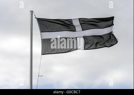 Les drapeaux dans le vent Banque D'Images