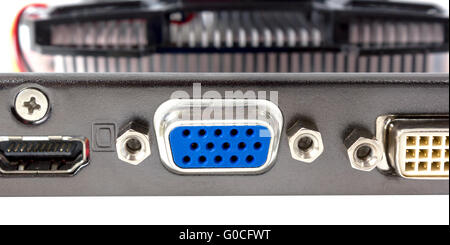 Carte vidéo VGA Connecteur pour connexion de l'écran Banque D'Images