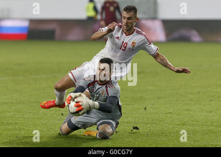 Hongrie contre la Russie football match amical Banque D'Images