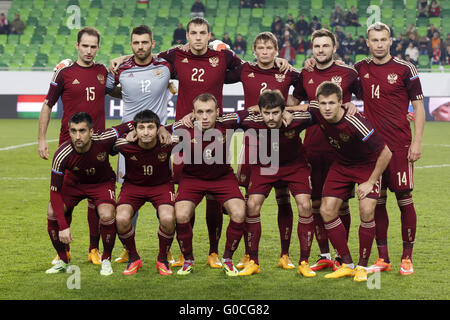 Hongrie contre la Russie football match amical Banque D'Images