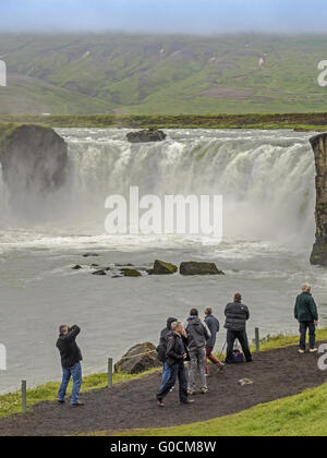 Les Cascades Godafoss Akureyri Islande Banque D'Images