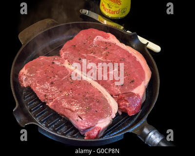 Steak de surlonge à mettre l'eau à la bouche Banque D'Images