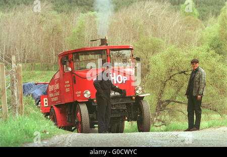 Camion à vapeur visiter les highlands d'Ecosse Banque D'Images