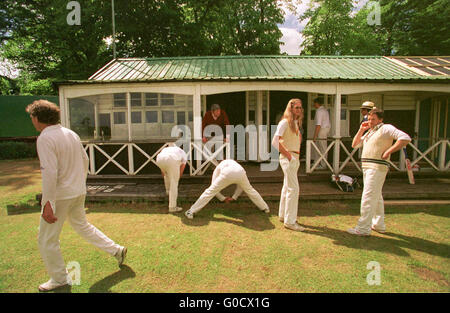 Manderston Cricket Club dans les Scottish Borders. Banque D'Images