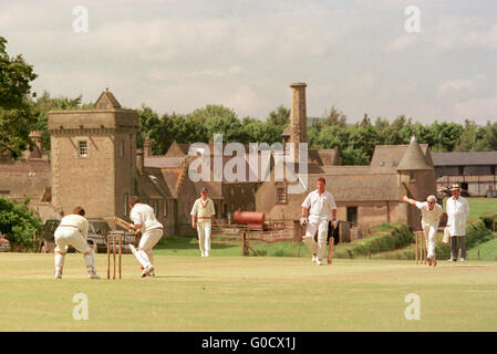 Manderston Cricket Club dans les Scottish Borders. Banque D'Images