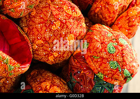 Rajasthan turban à vendre Banque D'Images