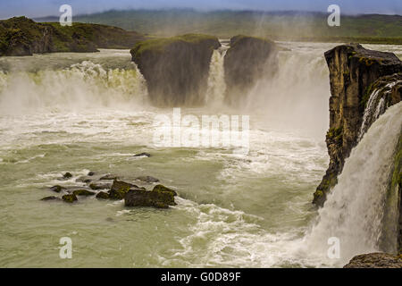 Les Cascades Godafoss Akureyri Islande Banque D'Images