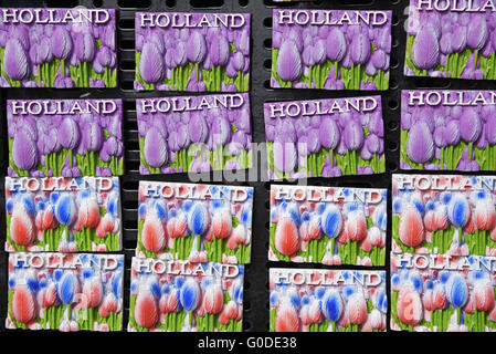 Tulipes artificielles, de souvenirs, les Pays-Bas Banque D'Images