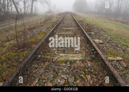 Ancienne ligne de chemin de fer Borkense bien sûr dans les Netherla Banque D'Images