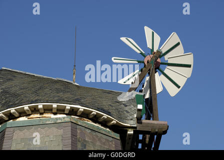 Sur le moulin de fantail Wyk Banque D'Images