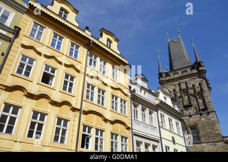 Petite ville de La Tour du pont Charles à Prague Banque D'Images