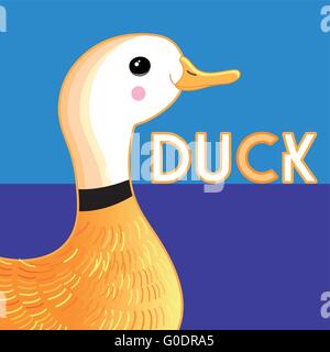 Magnifique portrait duck Illustration de Vecteur