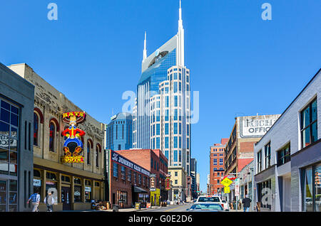 Un grand moment pour les fans, le Musée de Johnny Cash à Nashville TN se trouve dans un bâtiment historique dans le centre-ville pittoresque de brique Banque D'Images