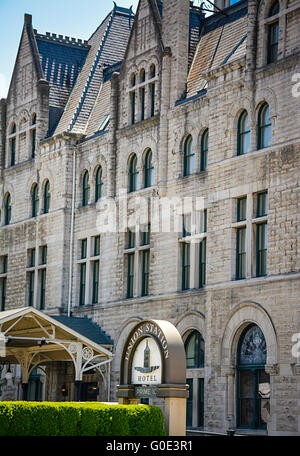 Union Station Hotel, ancien magnifiquement restauré L&N gare est un bijou d'architecture néo-romane à Nashville, TN Banque D'Images