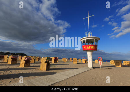 Plage Watch Tower Banque D'Images